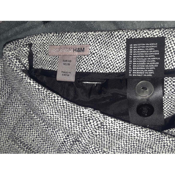 NEW sz 8-10 H&M Black White "Salt n Pepper" Shorts - Picture 5 of 8